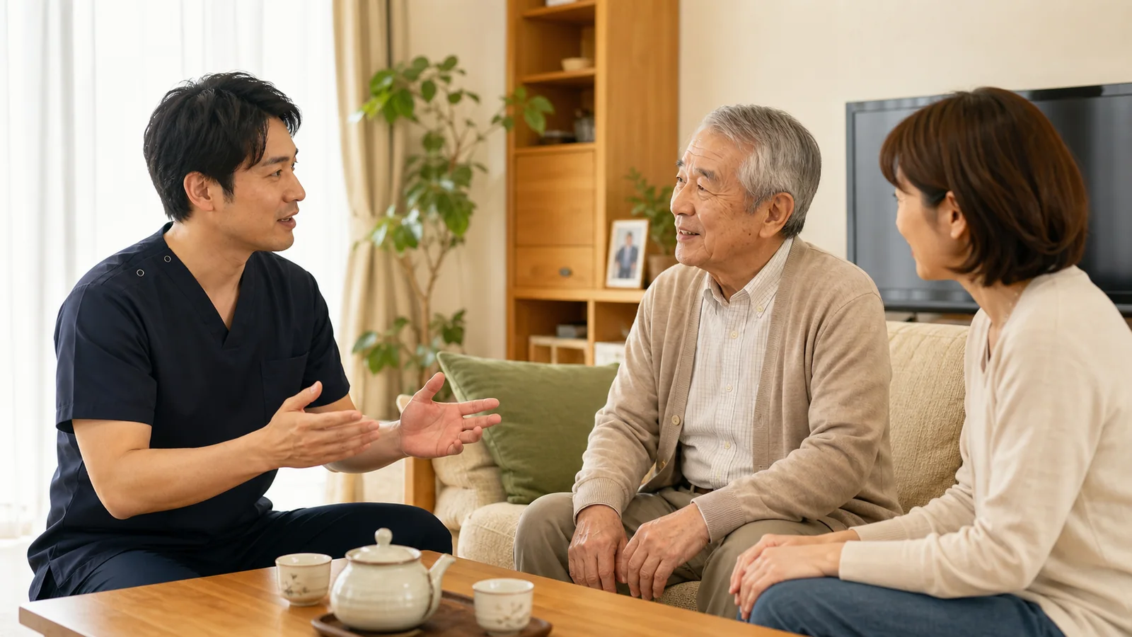 訪問鍼灸マッサージの相談風景